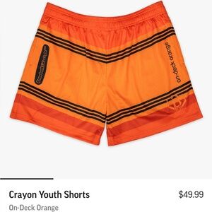 Crayon On-Deck Orange Youth Shorts